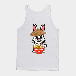 Funny bunny is eating noodles Tank Top